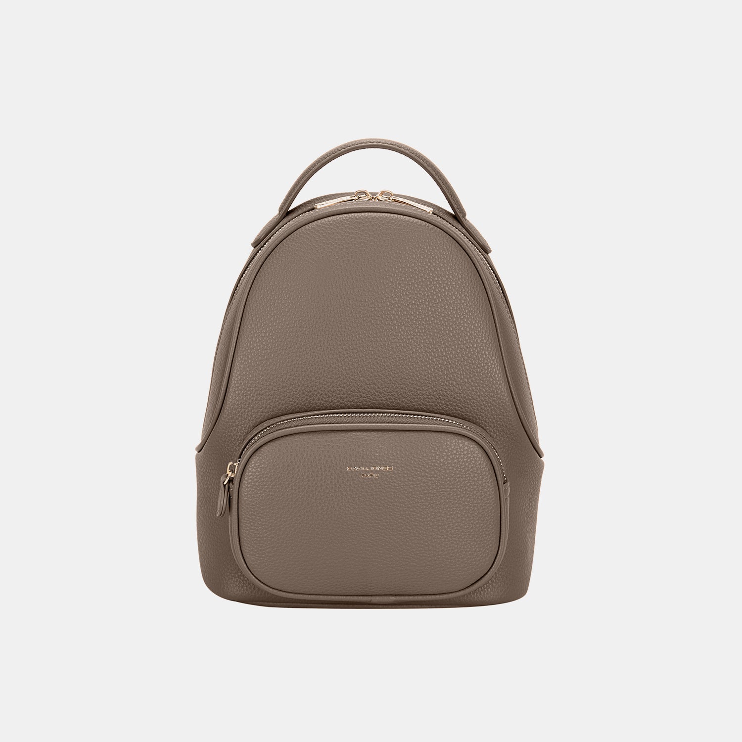 David Jones PU Leather Handle Backpack  Trendsi Taupe One Size 