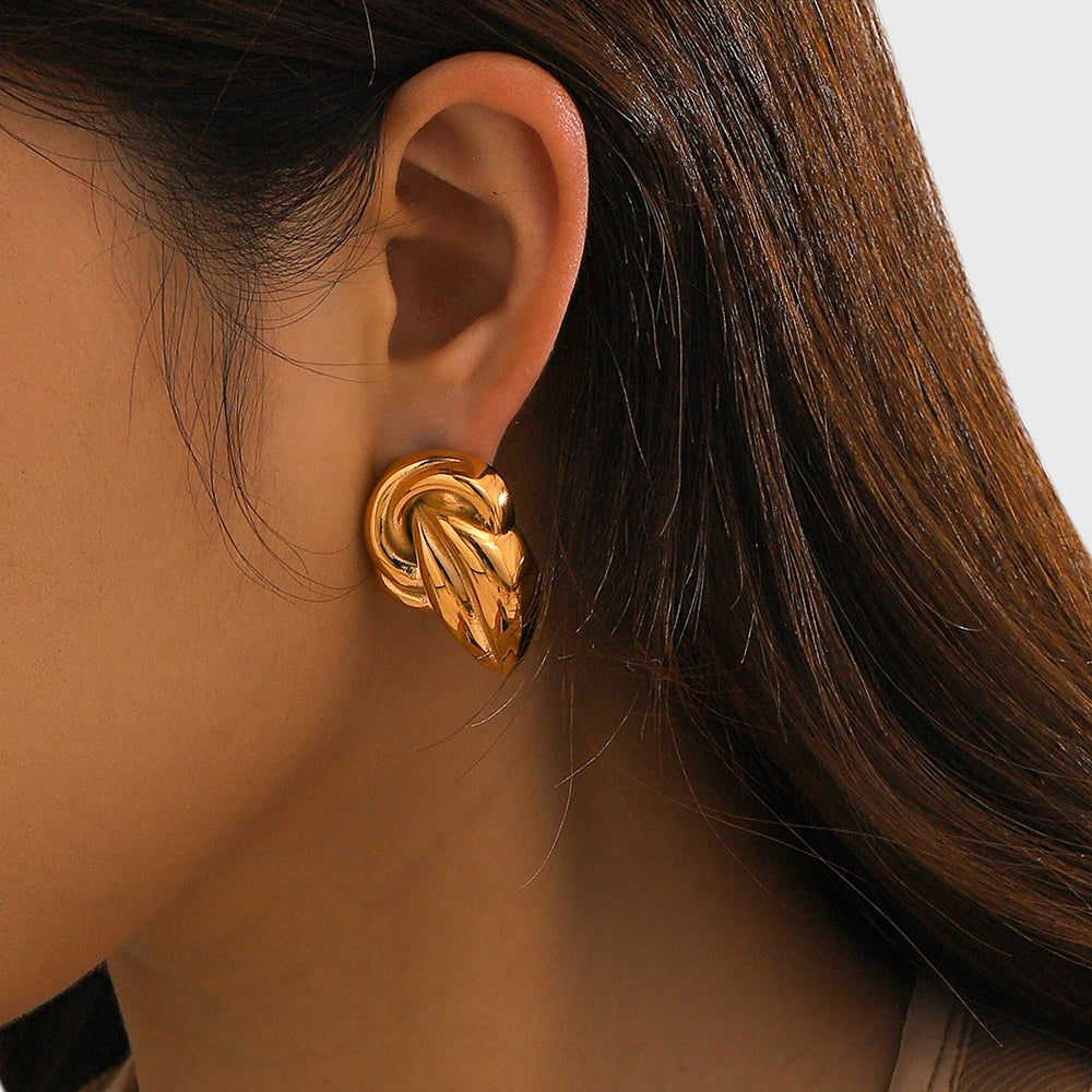 18K Gold-Plated Stud Earrings