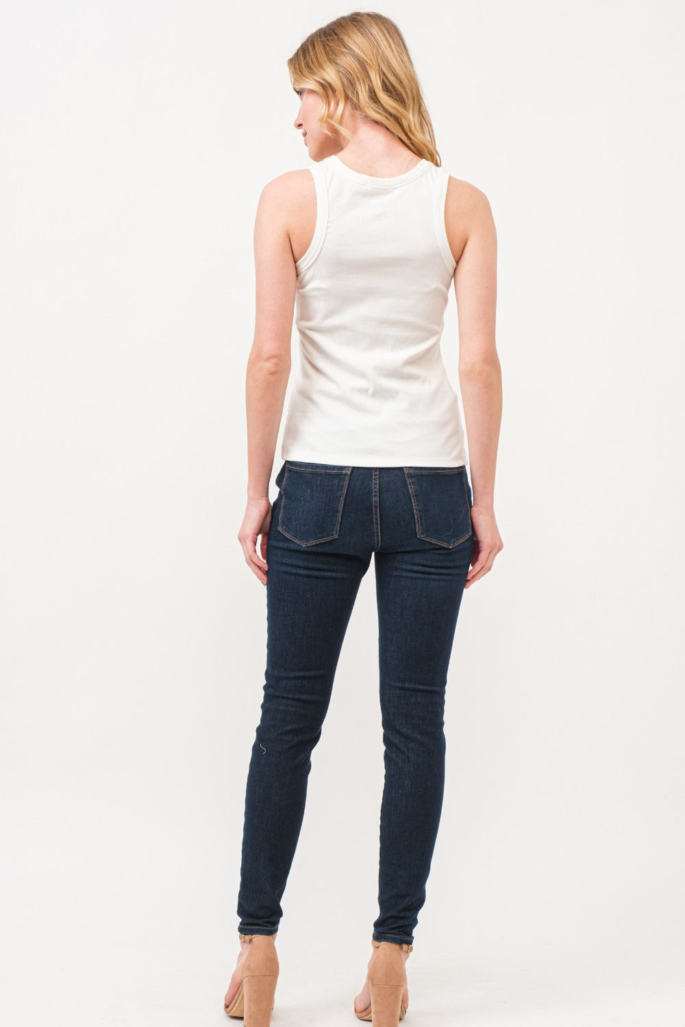 And The Why BOO Spider Web Embroidered Ribbed Tank  Trendsi   