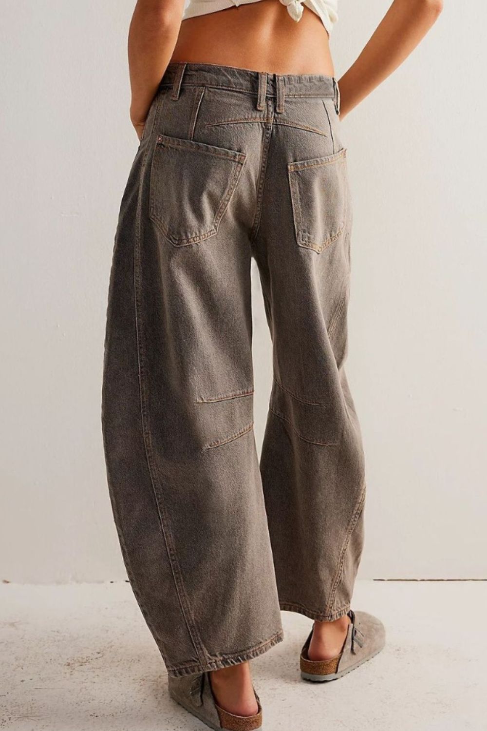 Wide Leg Jeans with Pockets  Trendsi   