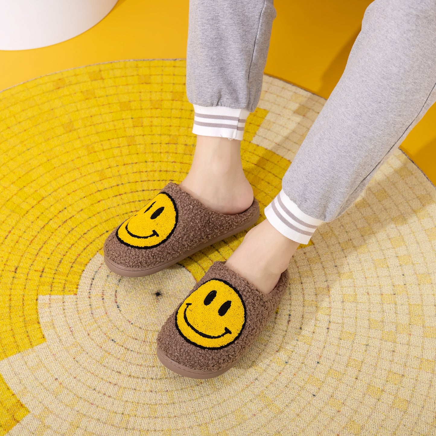 Melody Smiley Face Slippers  Trendsi   