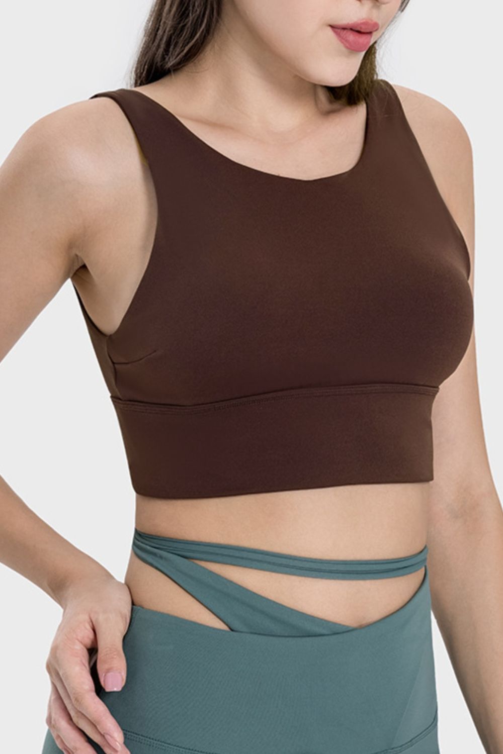 Millennia Backless Wide Strap Active Bra  Trendsi   