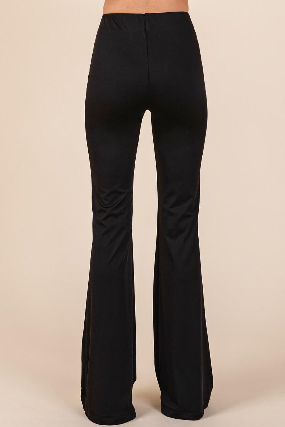 Mittoshop Stretchy Soft Elastic Waist Flare Pants  Trendsi   