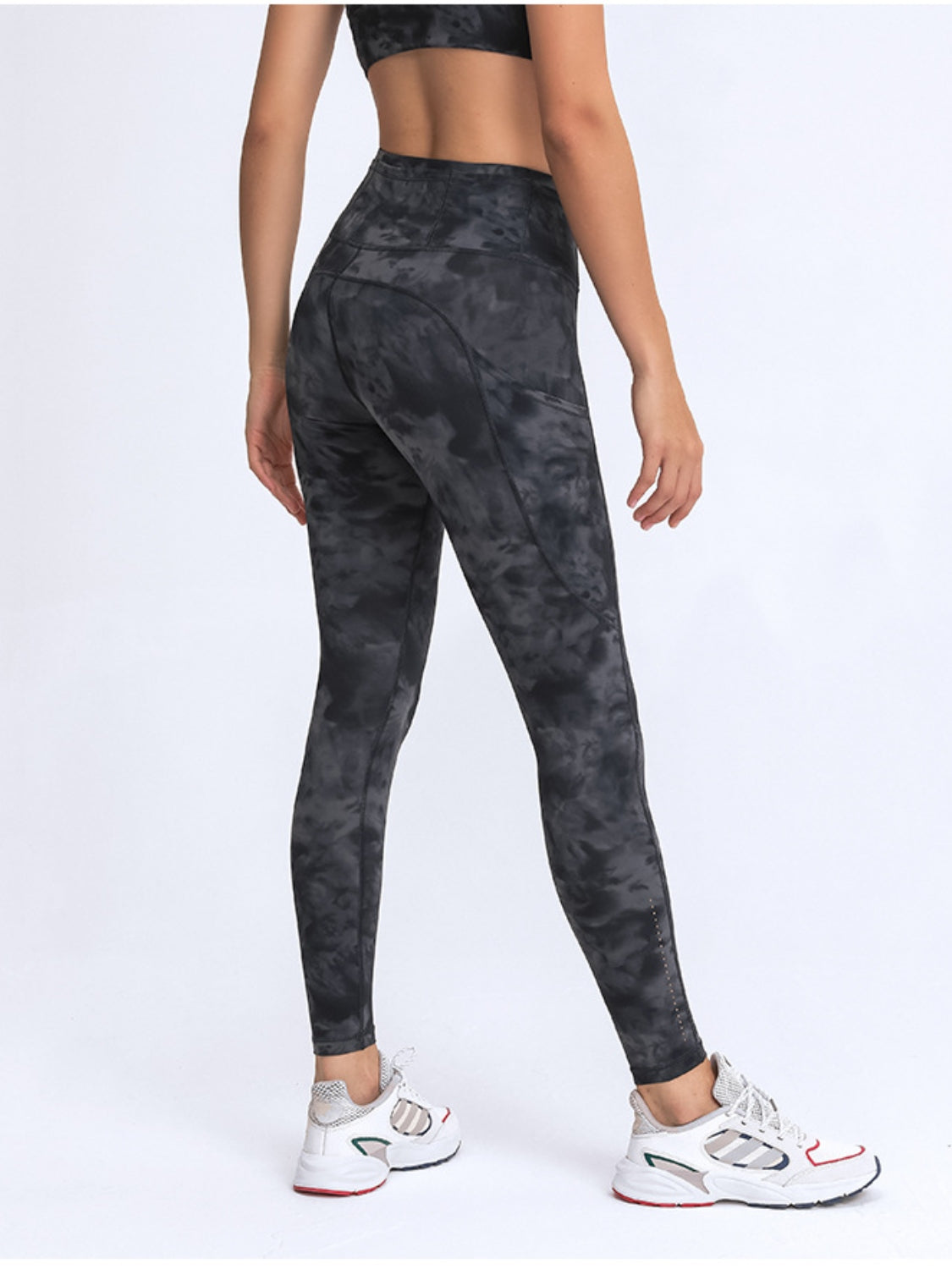 Millennia Wide Waistband Leggings with Pockets  Trendsi   