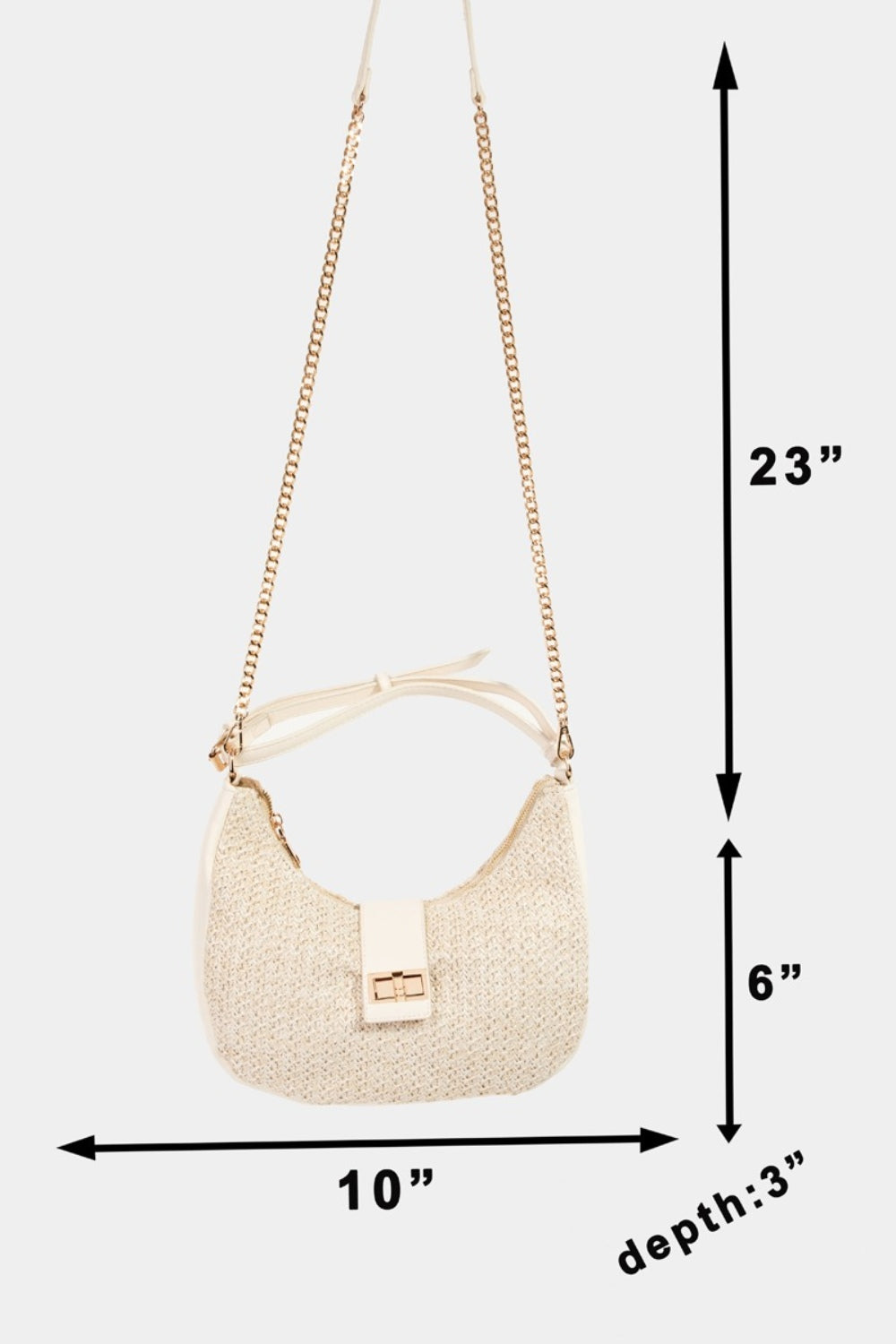 Fame Straw Braid Hobo Bag  Trendsi   