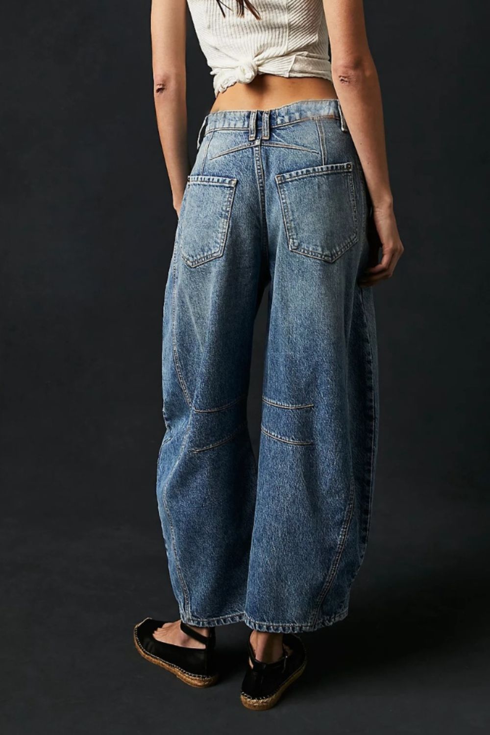 Wide Leg Jeans with Pockets  Trendsi   