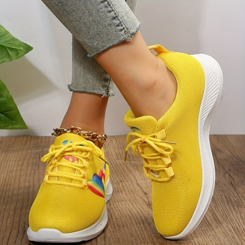 Mesh Lace-Up Sneakers  Trendsi   