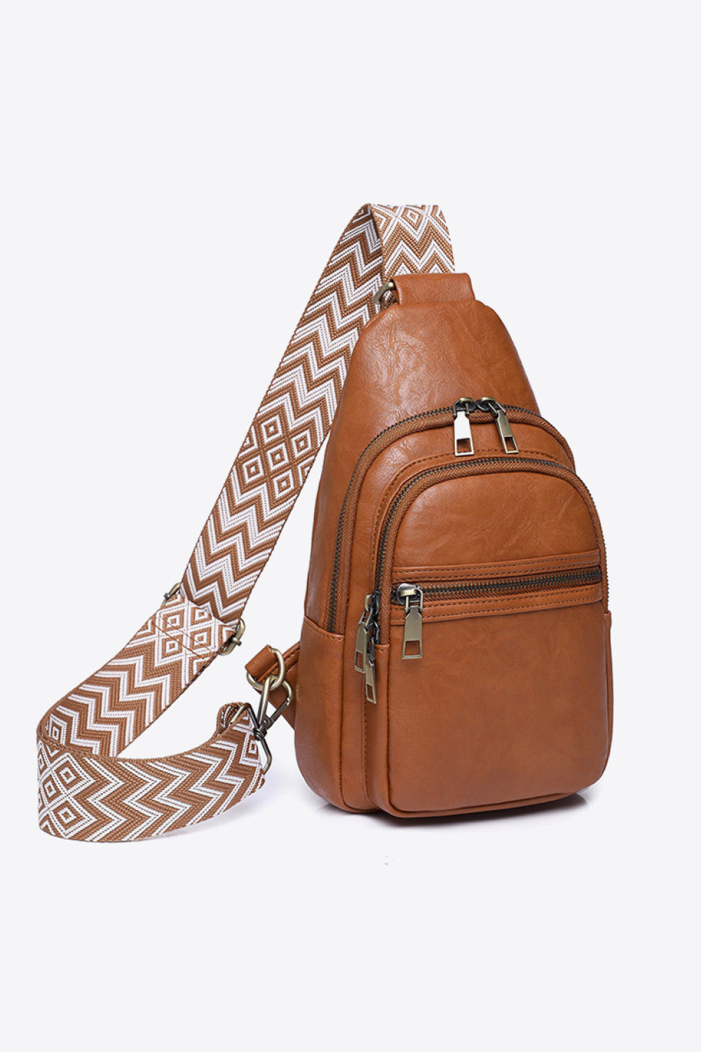 Adored It's Your Time PU Leather Sling Bag  Trendsi Ochre One Size 