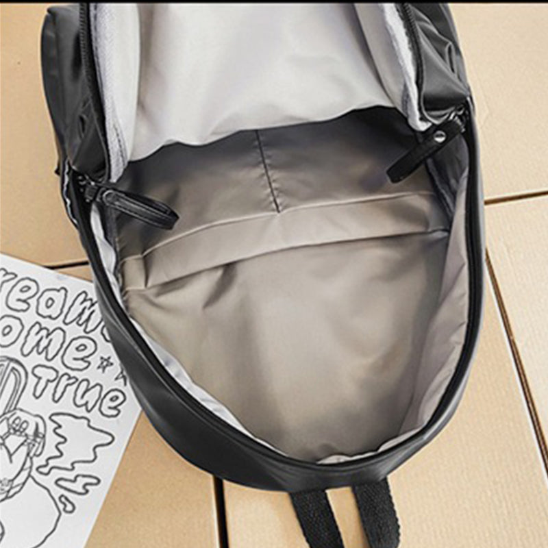 PU Leather Zip Backpack Bag  Trendsi   