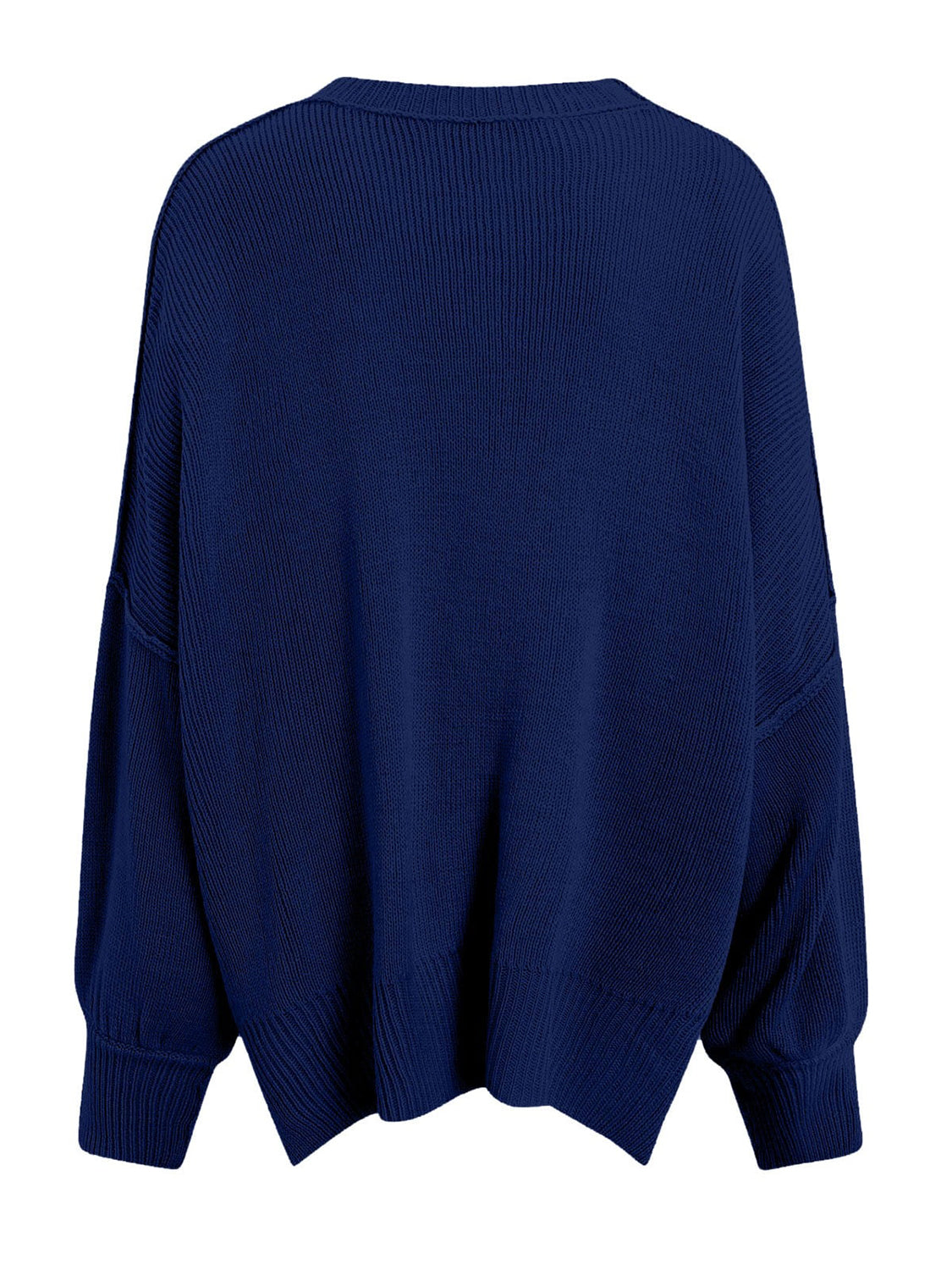 Round Neck Long Sleeve Sweater  Trendsi   