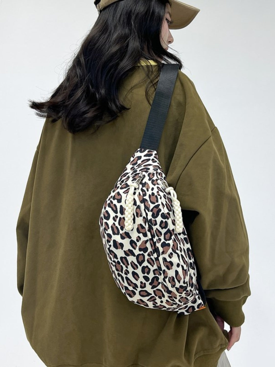 Leopard Nylon Crossbody Bag  Trendsi   