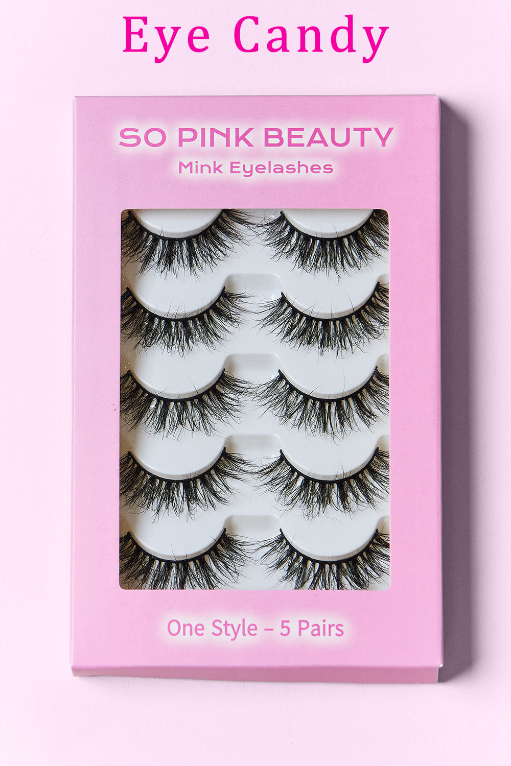 SO PINK BEAUTY Mink Eyelashes 5 Pairs  Trendsi   