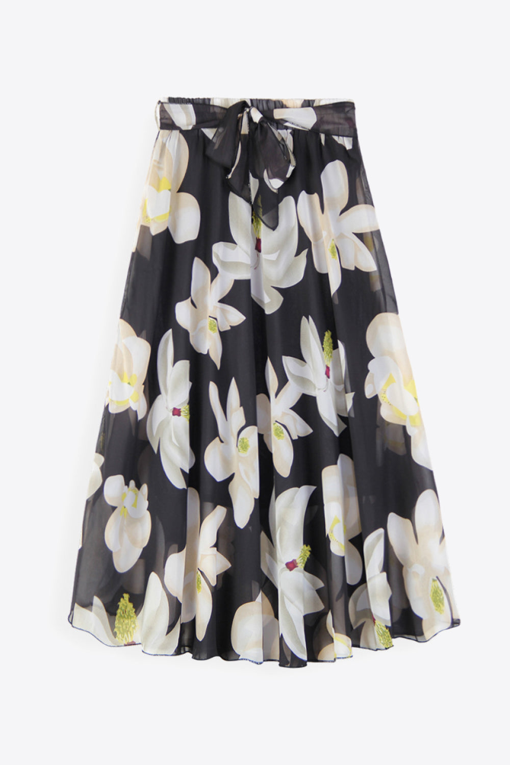 Full Size Floral Tie-Waist Skirt  Trendsi   