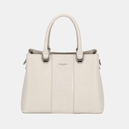 David Jones PU Leather Handbag  Trendsi Creamy White One Size 