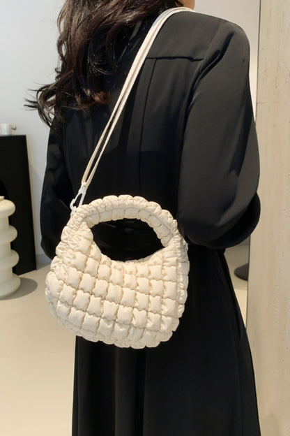 Quilted Puffy Removable Strap Crossbody Bag Bag Trendsi   