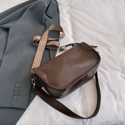 PU Leather Double Strap Shoulder Bag