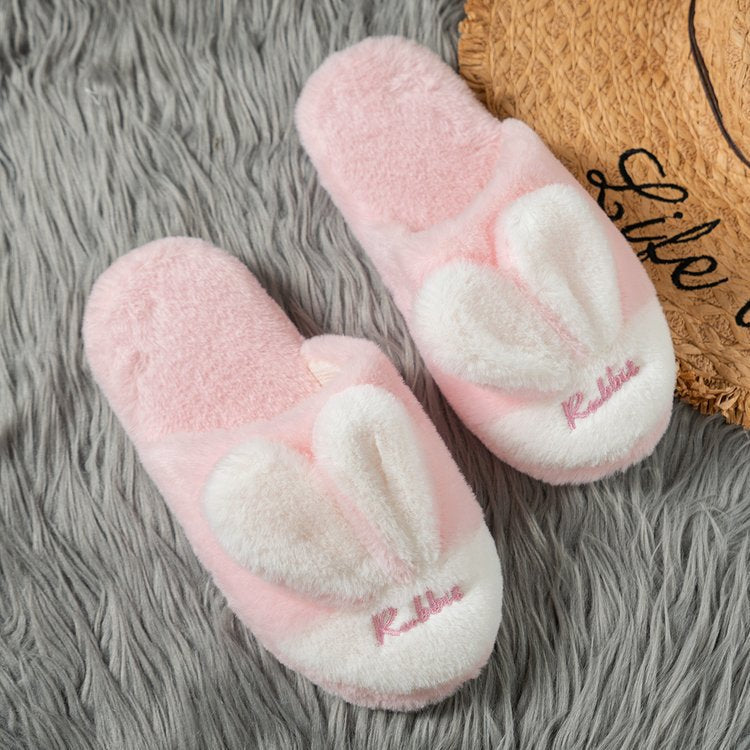 Rabbit Ears Round Toe Slippers  Trendsi   