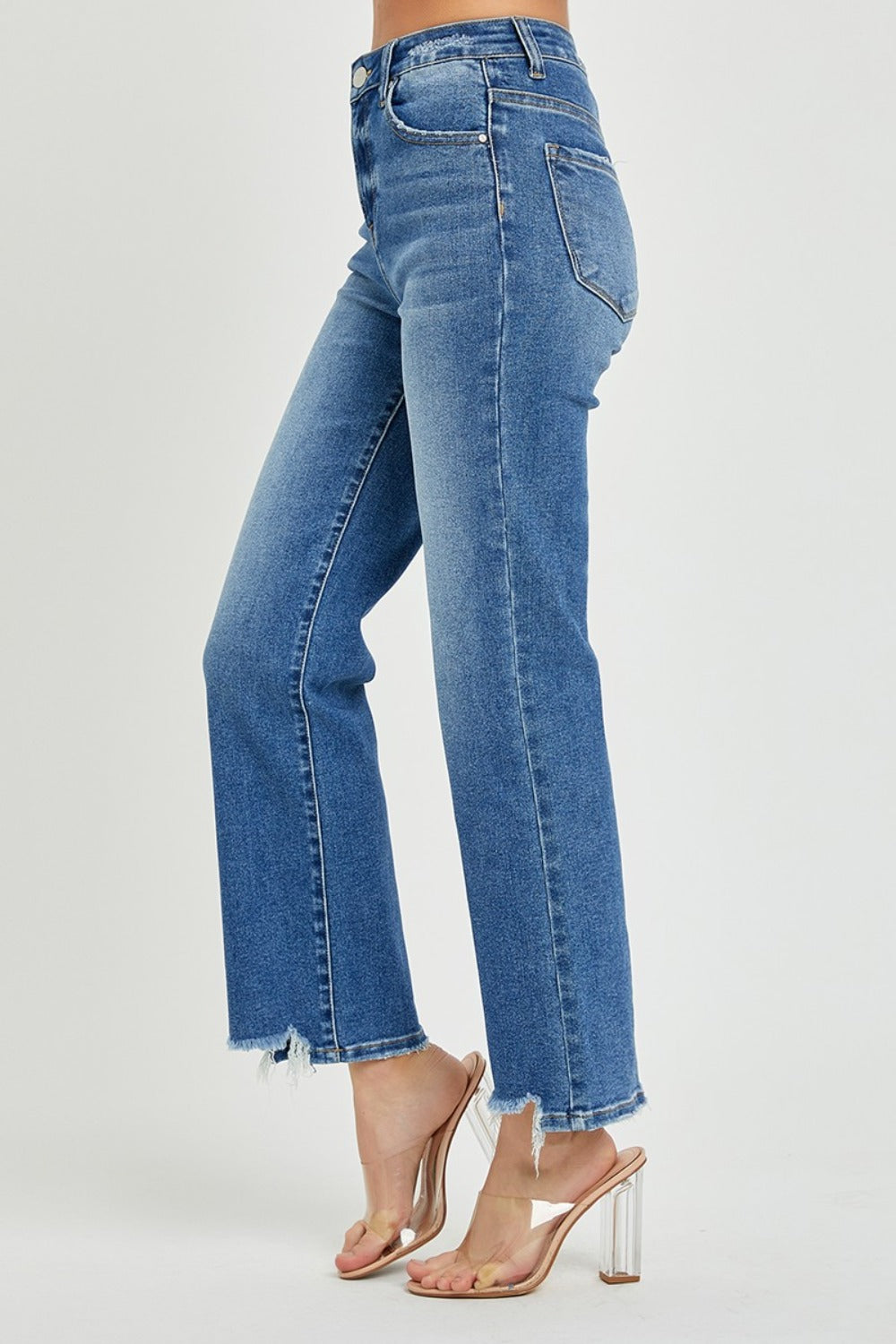 RISEN High Rise Straight Jeans  Trendsi   