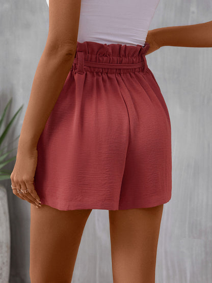 Perfee Tied High Waist Shorts