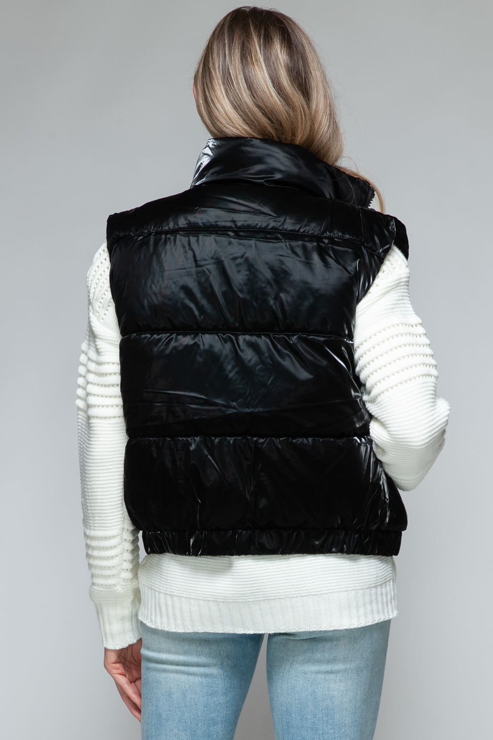 Snobbish Fine Fur Lining Quilted Vest  Trendsi   