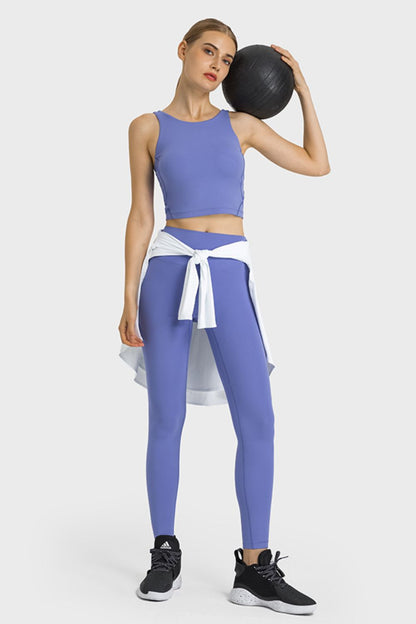 Millennia High Waist Active Pants  Trendsi   