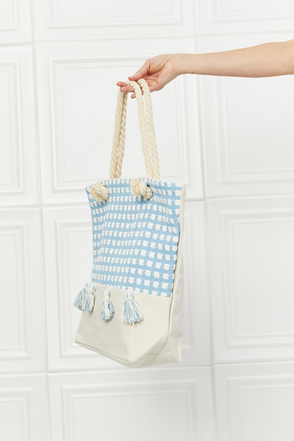 Justin Taylor Picnic Date Tassel Tote Bag  Trendsi   