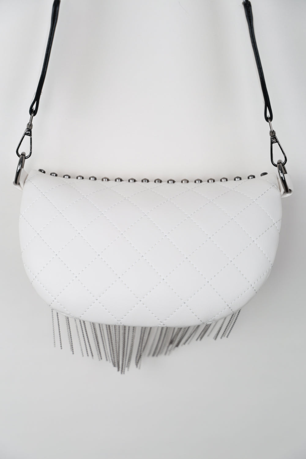 PU Leather Studded Sling Bag with Fringes  Trendsi   