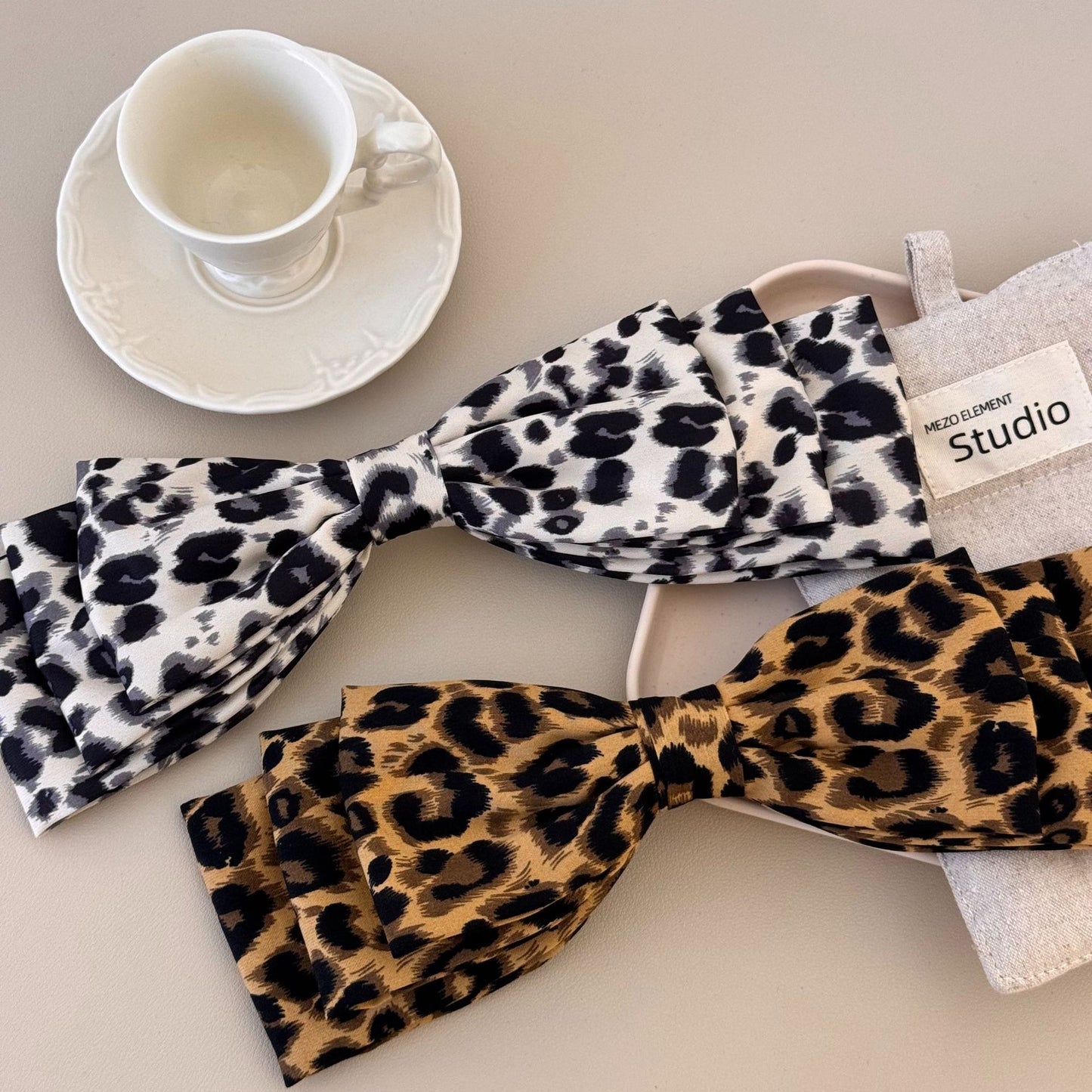 2 Piece Leopard Bow Hair Clip  Trendsi Leopard One Size 