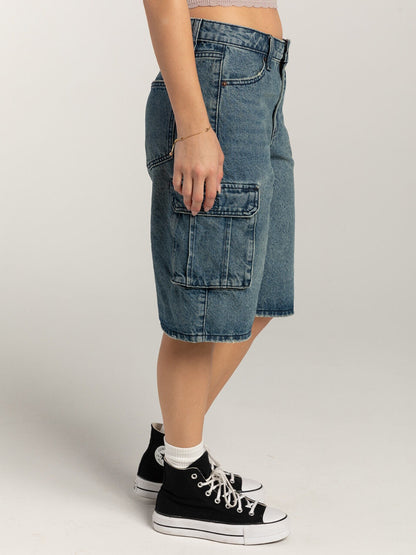 Mid-Rise Waist Denim Shorts with Pockets  Trendsi   