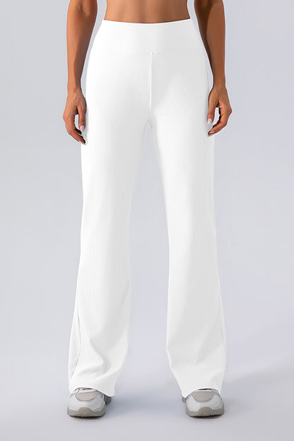 High Waist Straight Active Pants  Trendsi White S 