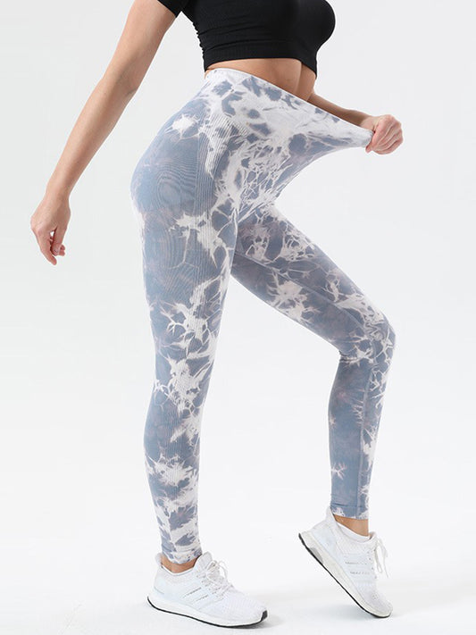 Tie-Dye High Waist Active Leggings  Trendsi Multicolor S 