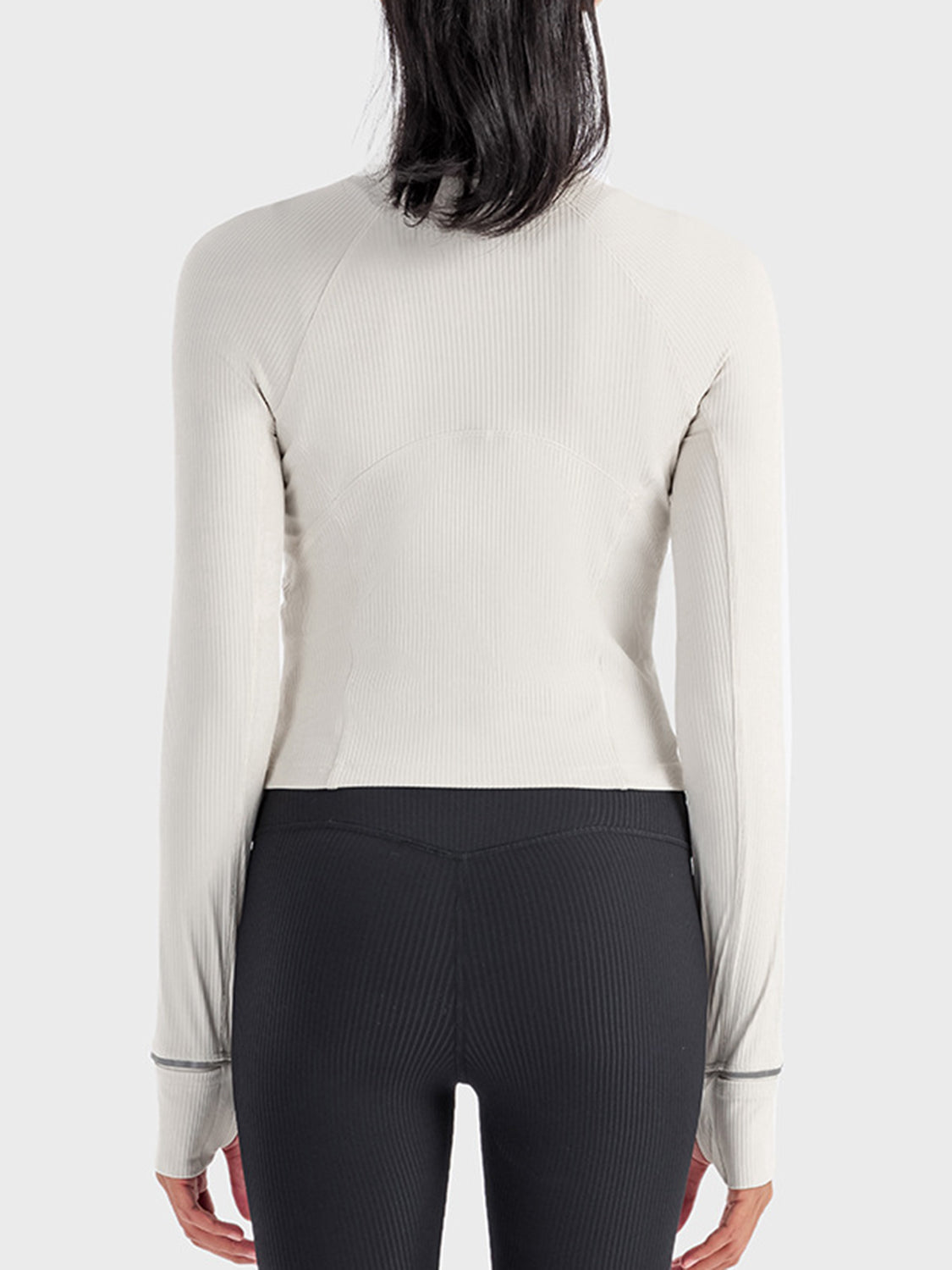 Millennia Mock Neck Half Zip Long Sleeve Sport Top  Trendsi   