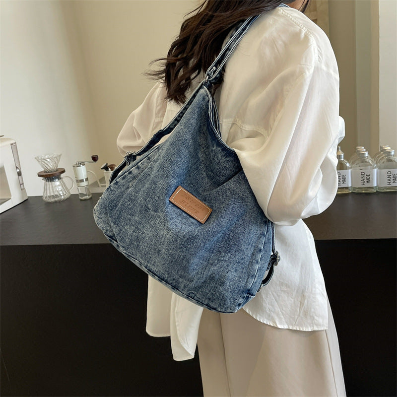 Adjustable Strap Denim Shoulder Bag  Trendsi   