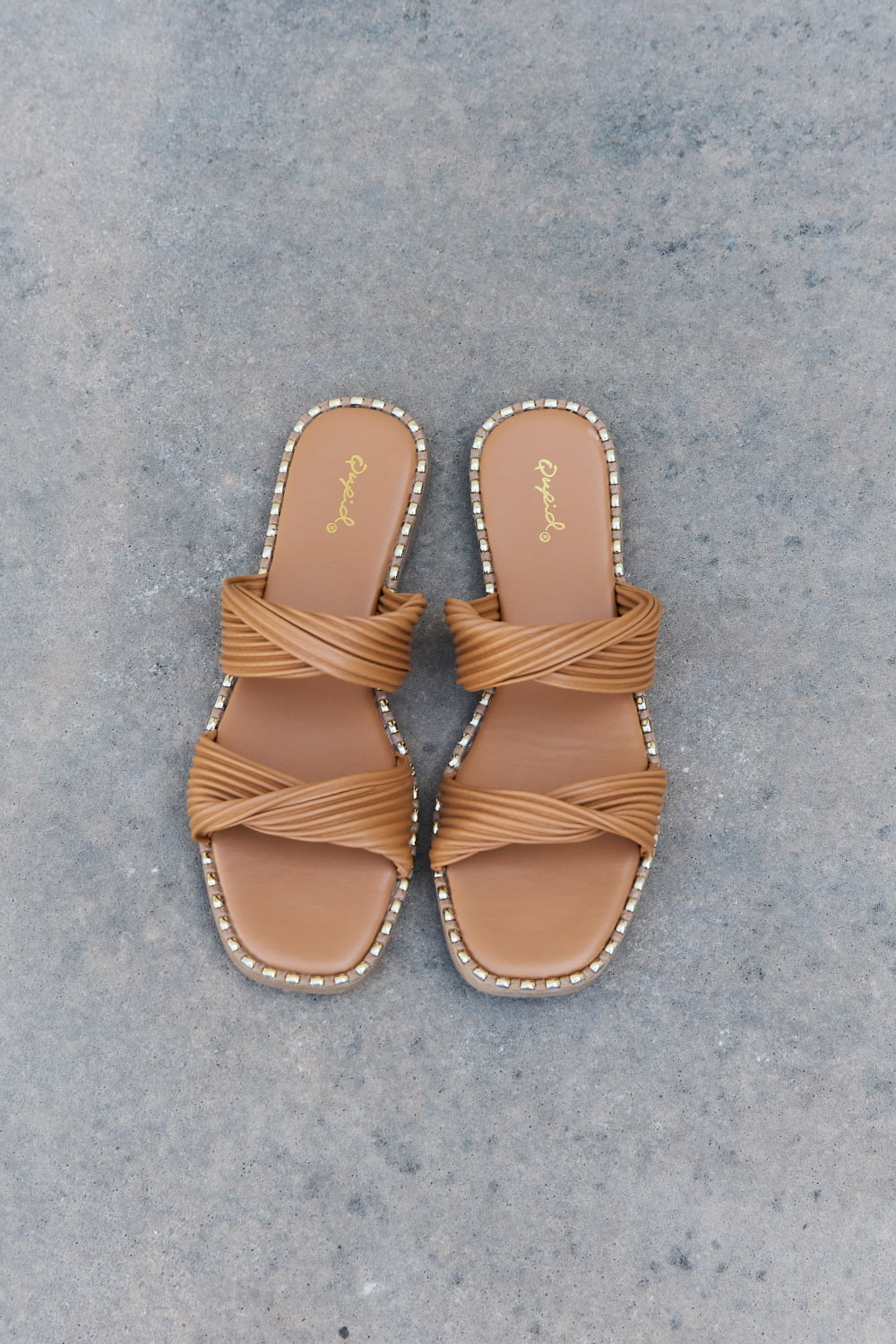 Qupid Summertime Fine Double Strap Twist Sandals  Trendsi   