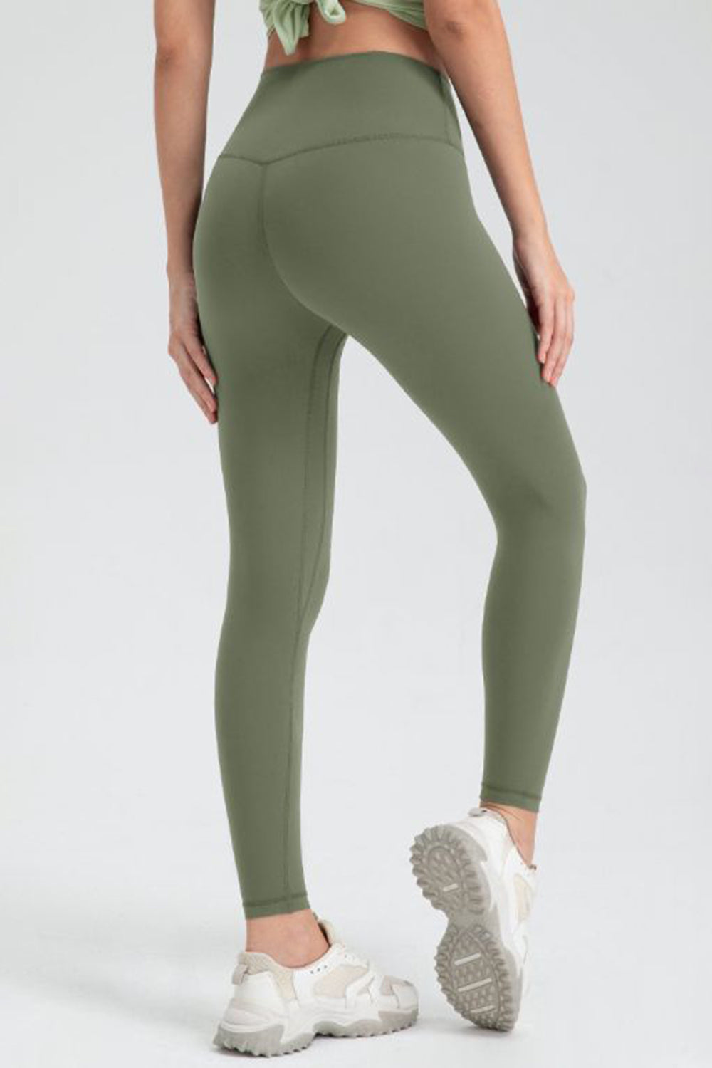 Wide Waistband Slim Fit Active Leggings  Trendsi   