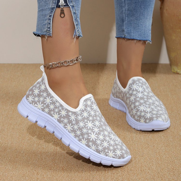 Printed Round Toe Slip-Ons  Trendsi   