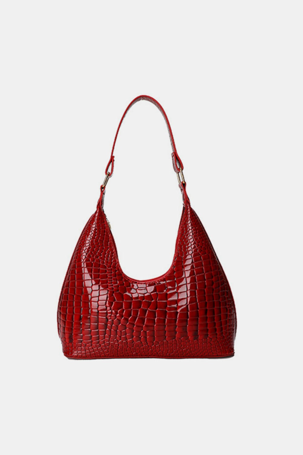 PU Leather Stone Texture Shoulder Bag Bag Trendsi Deep Red One Size 