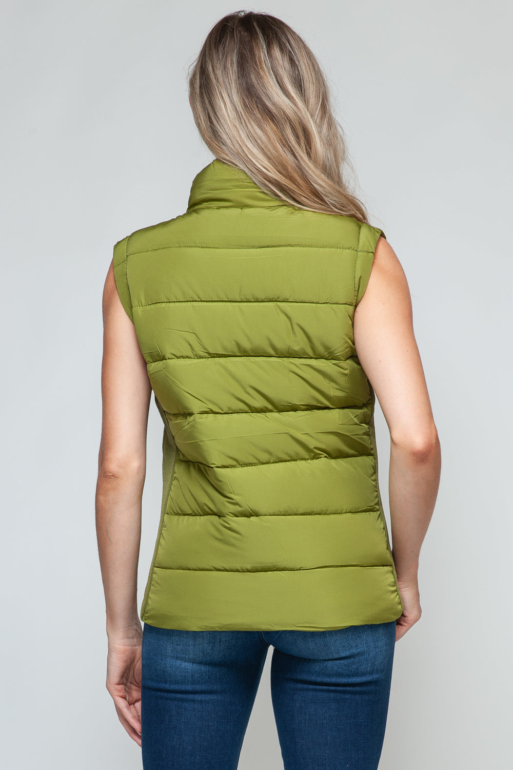 Snobbish Zip Up Turtleneck Vest with Pockets  Trendsi   