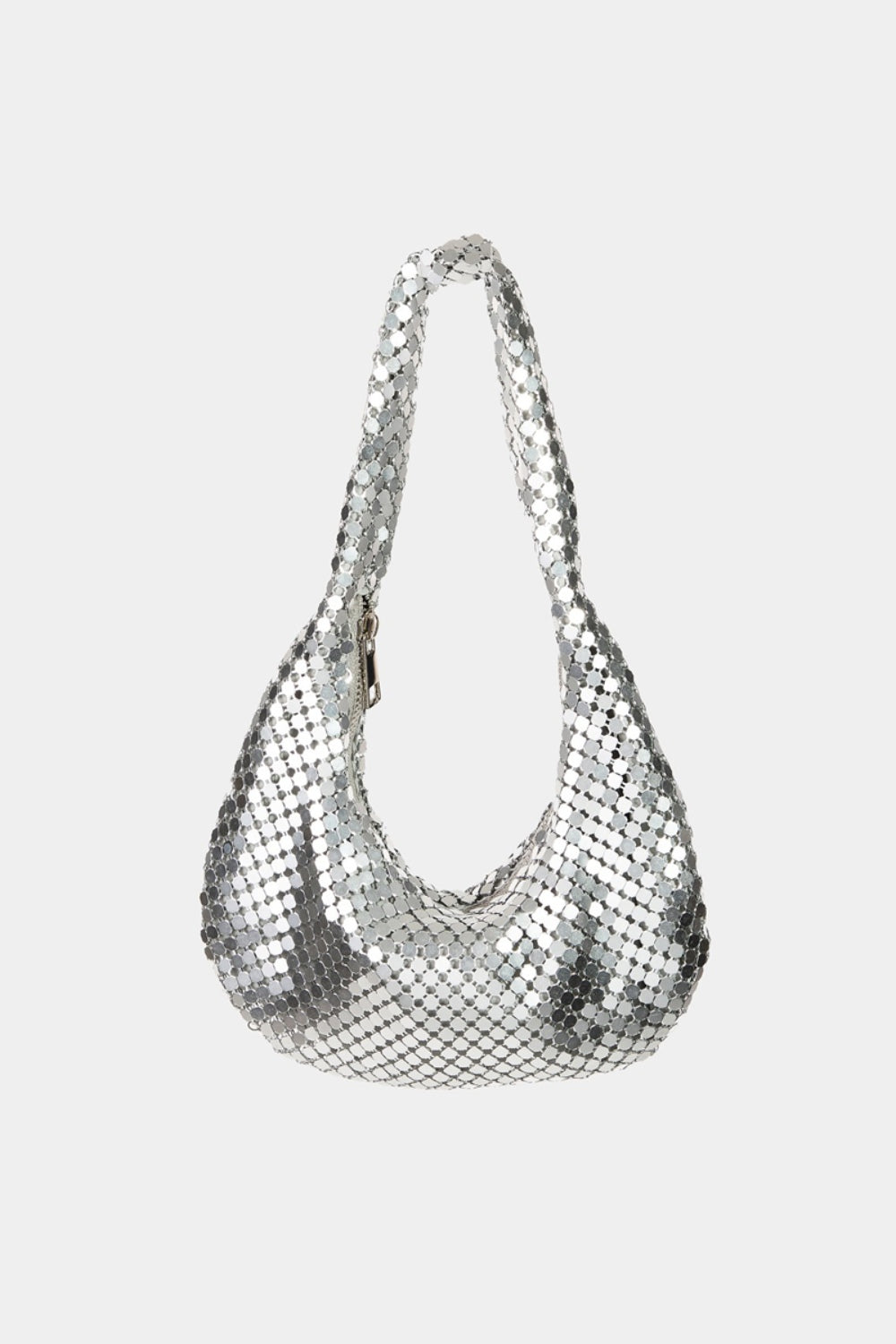 Fame Sequin Disc Handbag  Trendsi Silver One Size 