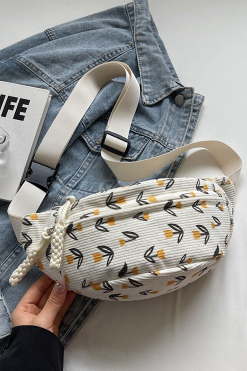 Printed Adjustable Strap Sling Bag  Trendsi   