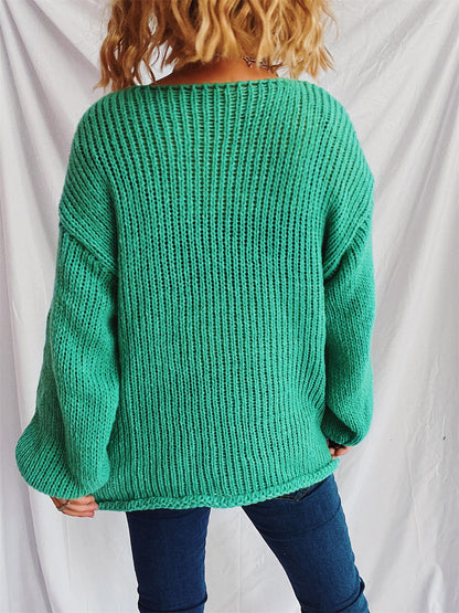 Boat Neck Dropped Shoulder Sweater  Trendsi   