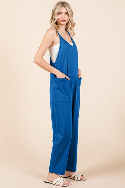 Culture Code Full Size Sleeveless Jumpsuit with Pockets  Trendsi   