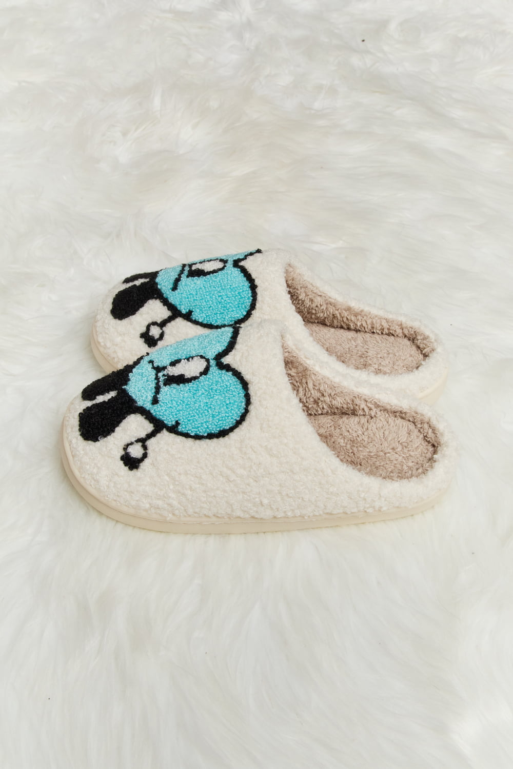 Melody Love Heart Print Plush Slippers  Trendsi   