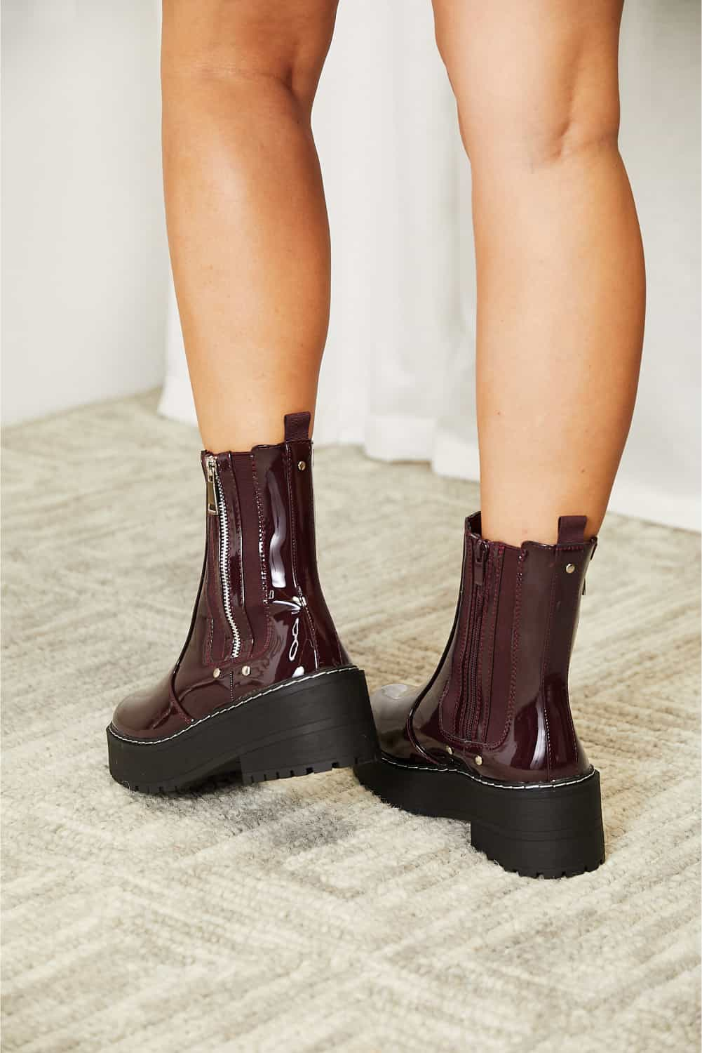 Forever Link Side Zip Platform Boots  Trendsi   