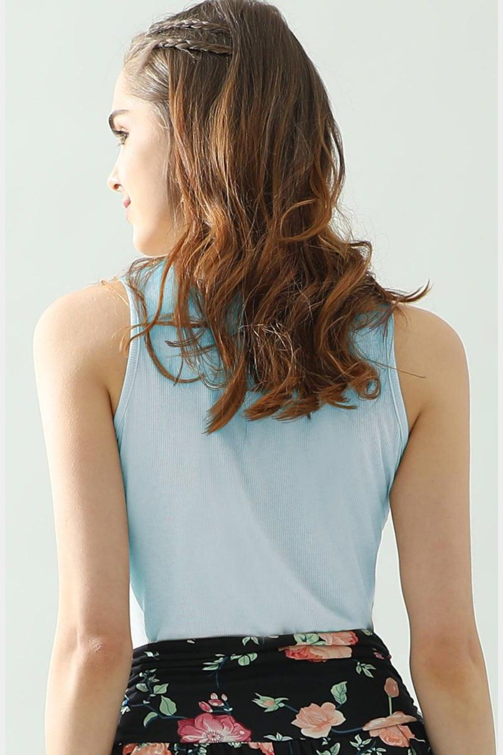 Ninexis Notched Rib Knit Tank Tank Trendsi   