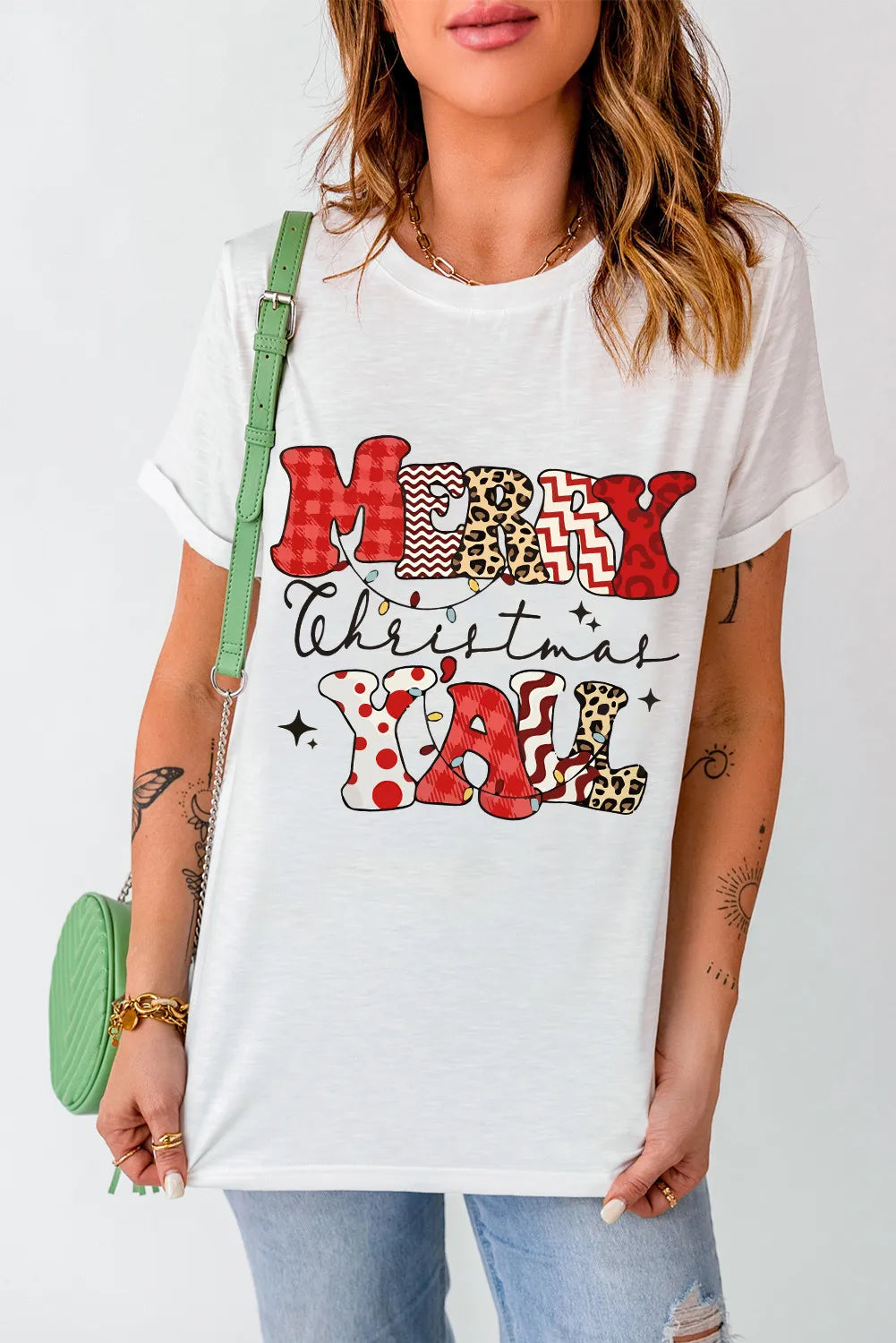 Letter Graphic Round Neck Short Sleeve T-Shirt  Trendsi   