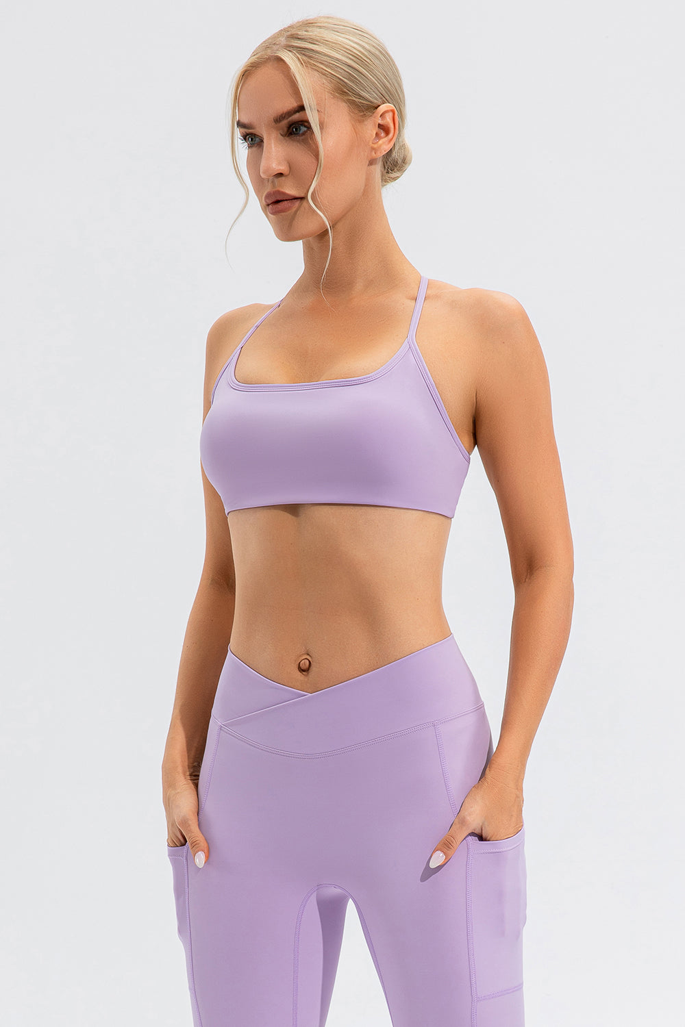 Crisscross Spaghetti Strap Active Cami