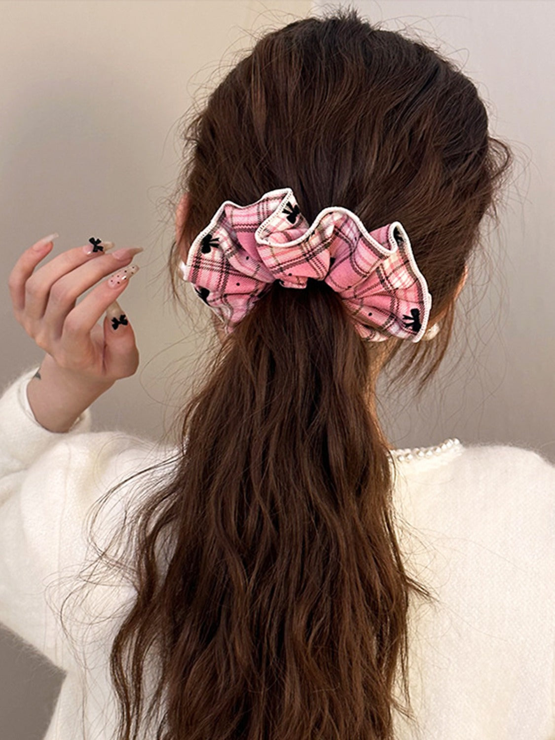 3-Piece Plaid Contrast Elastic Hair Scrunchy  Trendsi   