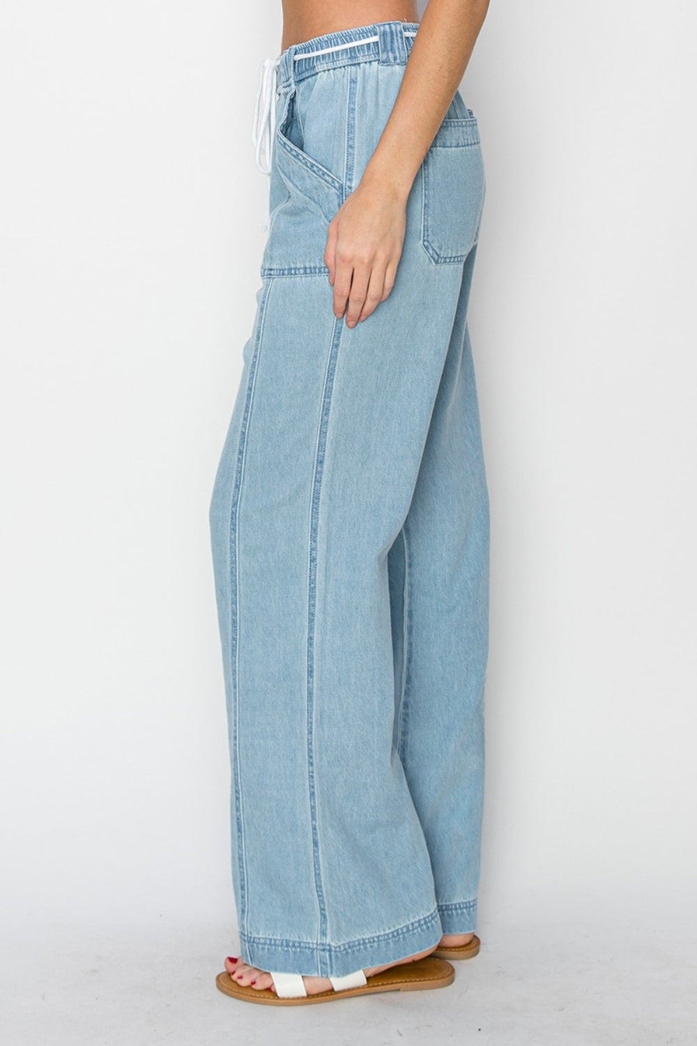 RISEN High Rise Straight Jeans  Trendsi   