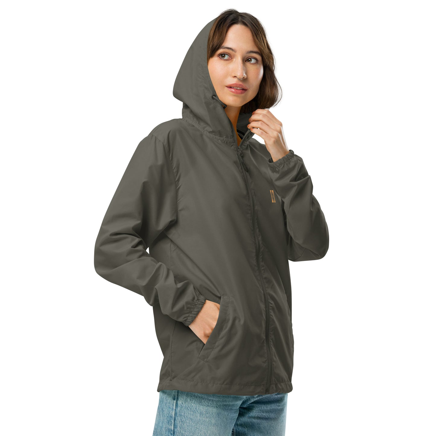 Lightweight zip up windbreaker